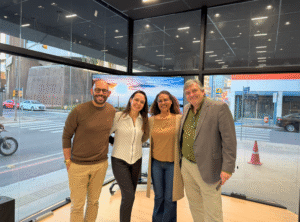 Na foto, da esquerda para a direita: Ricardo Gomes, Aline Prestes, Sátira Machado e Luiz Carlos Pinto.